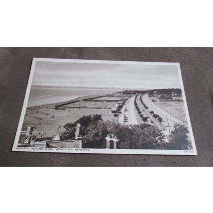 AH&S postcard - Lawns & Bowling Green, West Cliff Ramsgate - Thanet, Kent