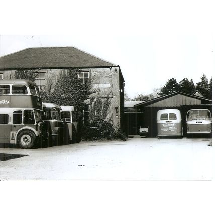 Black & White Photograph of Hutchings & Cornelius Services Ltd. - Depot Yard
