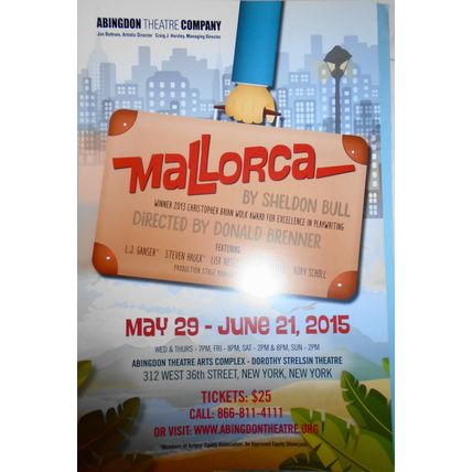 MALLORCA - 2015 poster, Dorothy Strelsin Theatre, New York City Abingdon Compan