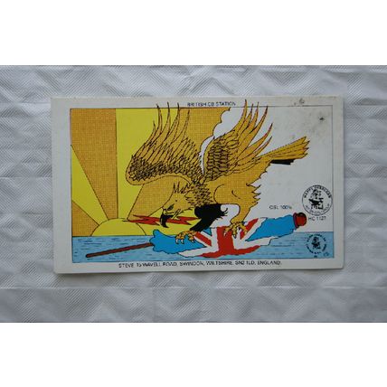 1985 QSL Card Golden Wings QSL Swap Club