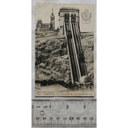 1928 postcard Marseille Fernicular Railway