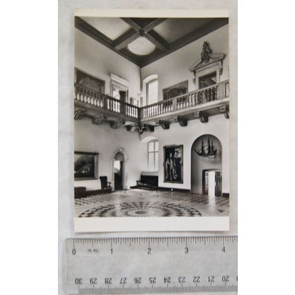 old postcard Queen's House, Greenwich, London - Great Hall