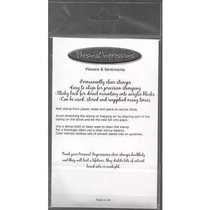Personal Impressions. Flowers Sentiments Stamp Set. Stamping Cardmaking Crafts