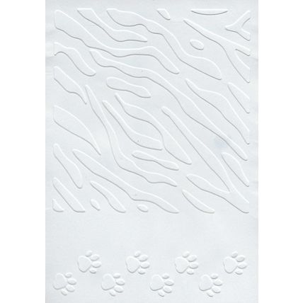A6 Embossed Card. 10 Sheets. Animal Print. Cardmaking Scrapbooking Crafts