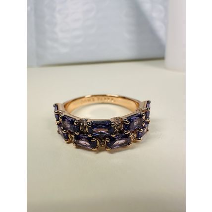 Bomb Party Sz8 Revealed BP Ring Fashion Jewelry RBP Purple Clusters Rose Gold P