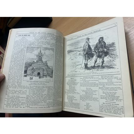 1907 PUNCH MAGAZINE BOUND VOLUMES JAN TO DEC HEAVY 2.8kg ANTIQUE BOOK (P14)