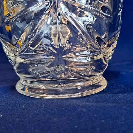 Vintage Anchor Hocking PRESCUT CLEAR PINT PITCHER Early America Star of David