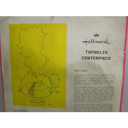 Vintage Hallmark Twinkles Centerpiece Pop Up Girls Ballet Dance 1980s