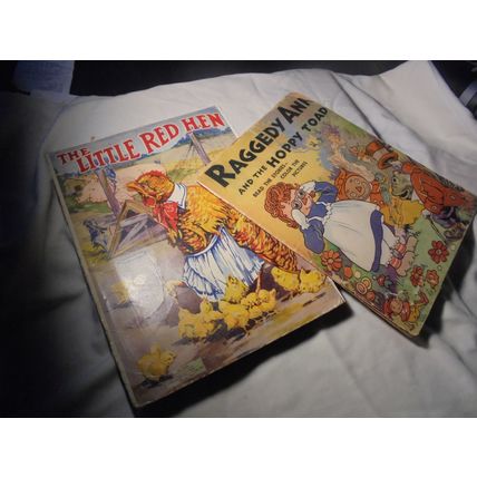 Antique Children's Books! 1928 Little Red Hen & 1944 Raggedy Ann! $38.00 Shipped