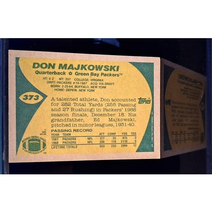 DON MAJKOWSKI 1989 TOPPS FOOTBALL CARD #373