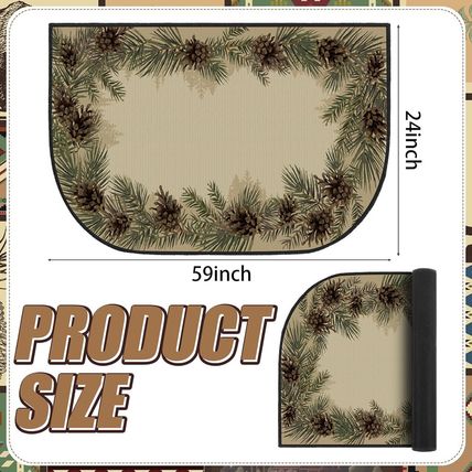 Demissle Fireplace Hearth Rug Fireplace Mats Cabin Southwestern Fireproof Fire R