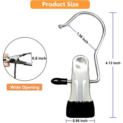 Boot Hangers for Closet, 100 Pack Hanging Clips Hook Clothes Pins for Laundry, H