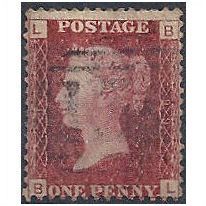 1858 SG43 1d Red Plate 99 Fine Used "BL"