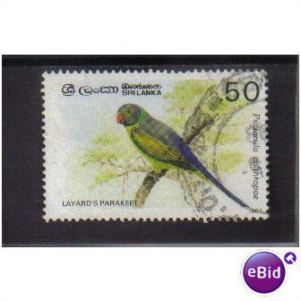 SRI LANKA 1987 BIRDS 50C F/U SG985A