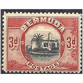 Bermuda 1935 SG103 3d Black & Scarlet Mounted Mint ..