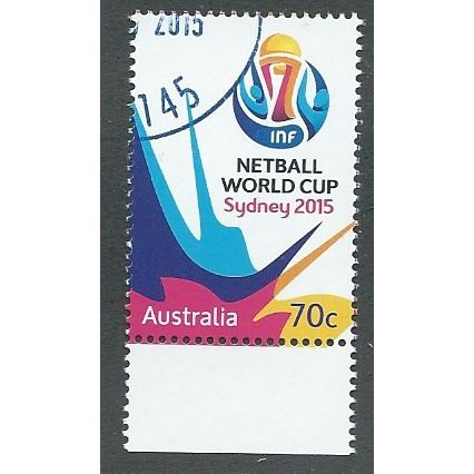 AUS 2015 70c 'NETBALL WORLD CUP' FINE USED (EBID39-068)