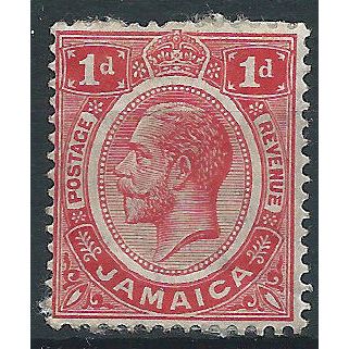 Jamaica 1912 SG58 1d Carmine Mounted Mint . ..