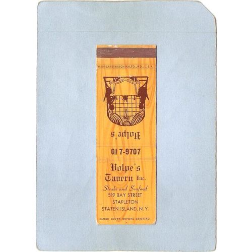 New York Stapleton Matchcover Volpe's Tavern Inc 519 Bay St nyc_box2~70