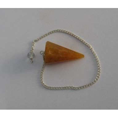 A Golden Quartz Pendulum Crystal Dowsing 9 Inch Metaphysical Energy Work