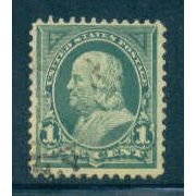 Used 279 1c Benjamin Franklin Just Clears M04542