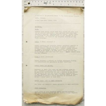1964 report on property 36 Lower Market Street, Hove, Sussex
