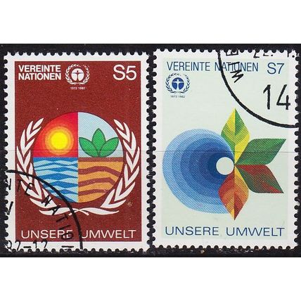 UNO Wien Vienna Vienne [1982] MiNr 0024-25 ( O/used )