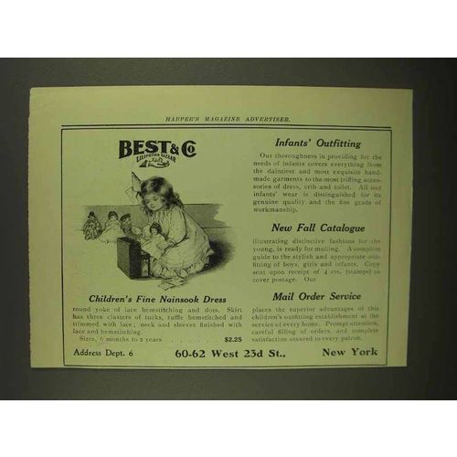 1908 Liliputian Bazaar Children Fine Nainsook Dress Ad