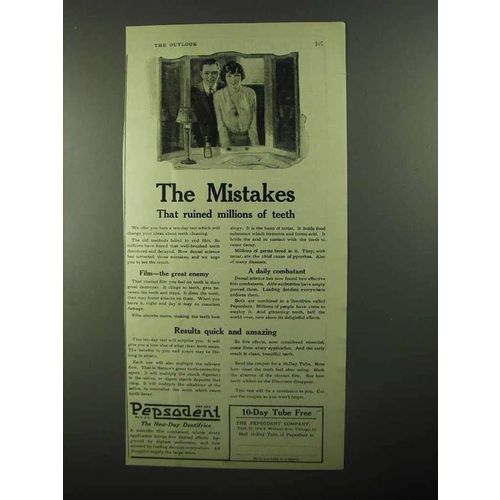 1921 Pepsodent Toothpaste Ad - The Mistakes That Ruined