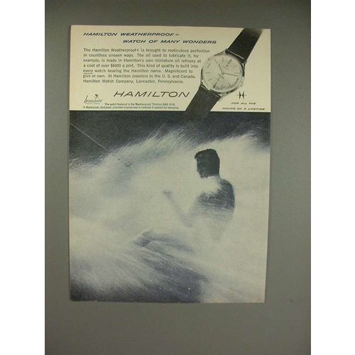 1960 Hamilton Weatherproof Watch Ad - Many Wonders