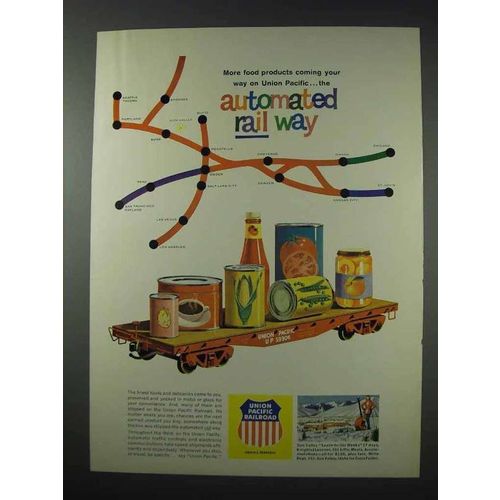 1963 Union Pacific Railroad Ad - More Food Products