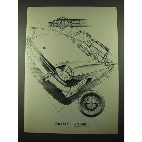 1969 Fiat 124 Spider Car Ad - $3240
