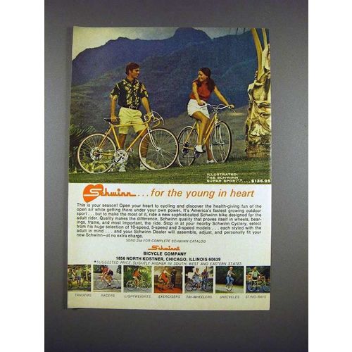 1971 Schwinn Super Sport Bike Ad - Young in Heart