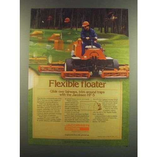 1985 Textron Jacobsen HF-5 Mower Ad - Flexible Floater