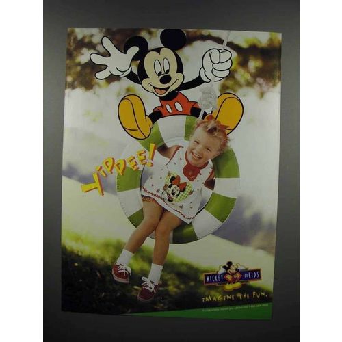1998 Mickey For Kids Fashion Ad - Imagine the Fun