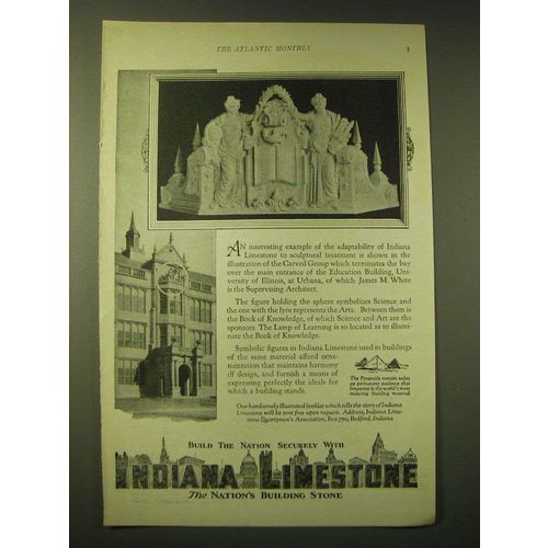 1924 Indiana Limestone Ad - Education Building, University of Illinois