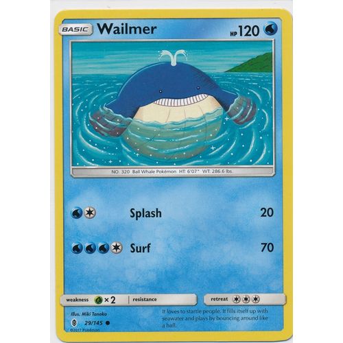Pokemon Sun & Moon Guardians Rising 29/145 Wailmer