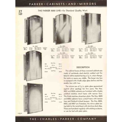 charles parker company 1938 bathroom accessories vintage catalog
