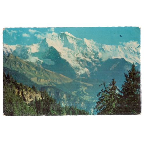 VERLAG H. STEINHAUER, INTERLAKEN, SWITZERLAND used postcard 1961 postmark #