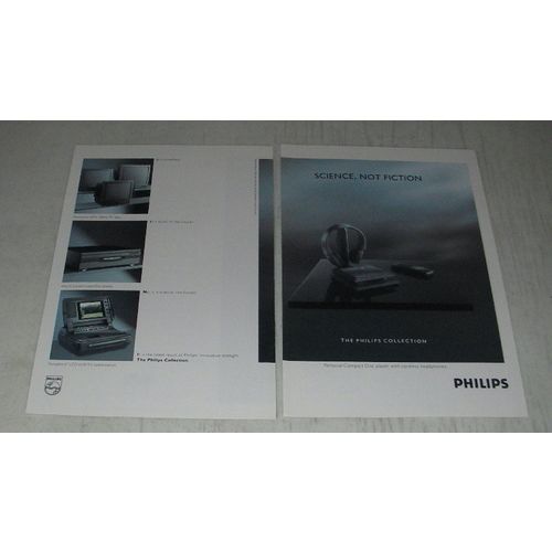 1991 Philips Ad - Matchline IDTV TV Sets, LaserDisc Player, Compact Disc Player