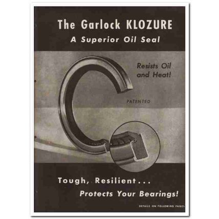Garlock Packing Company 1945 vintage industrial catalog oil seal
