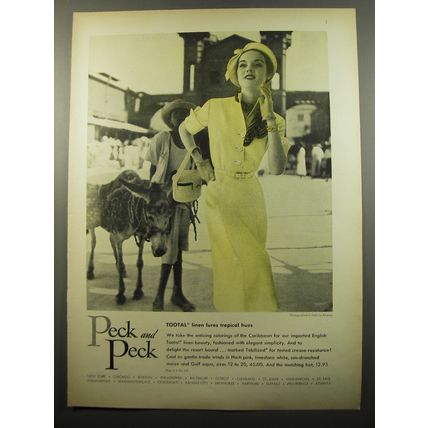 1950 Peck and Peck Tootal Linen Dress Ad - photo by Tom Palumbo