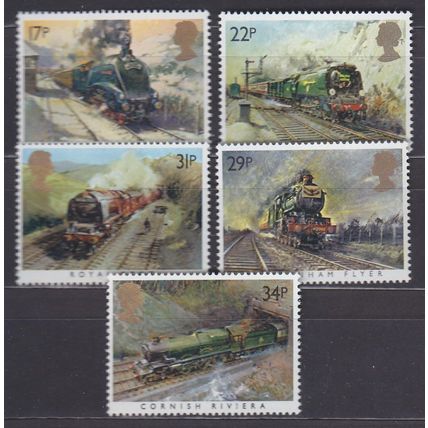 ENGLAND GREAT BRITAIN [1985] MiNr 1017-21 ( **/mnh ) Eisenbahn