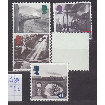 ENGLAND GREAT BRITAIN [1994] MiNr 1488-92 ( **/mnh ) [01] Eisenbahn