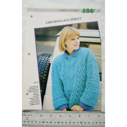 Woman's pattern 184 chevron lace jersey, DK