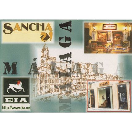 Pub Sancha 21 Malaga El Trasiago Bar Spanish Postcard