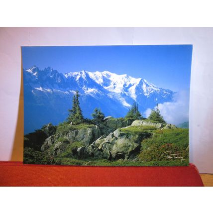 VU DE LA FLEGERE, MONT-BLANC, CHAMONIX, FRANCE unused postcard dated 2002 #