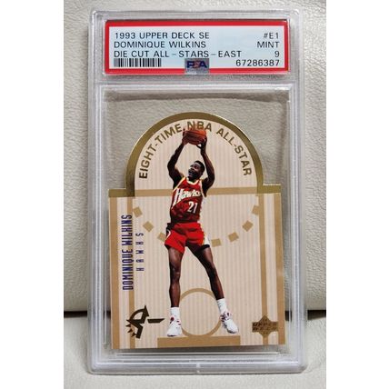 1993 Upper Deck SE Die Cut All-Stars East #E1 Dominique Wilkins PSA 9 MINT POP 8
