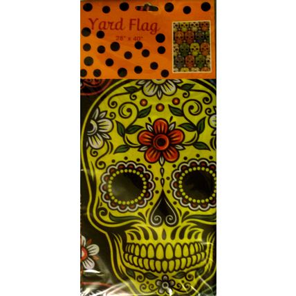 COLORFUL CALAVERAS HALLOWEEN 28x40 YARD FLAG