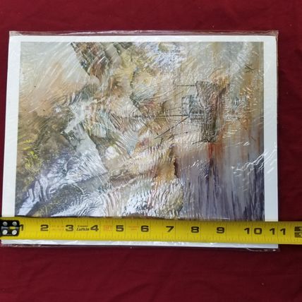 NWOT Watercolor Print + Mountains + Boat