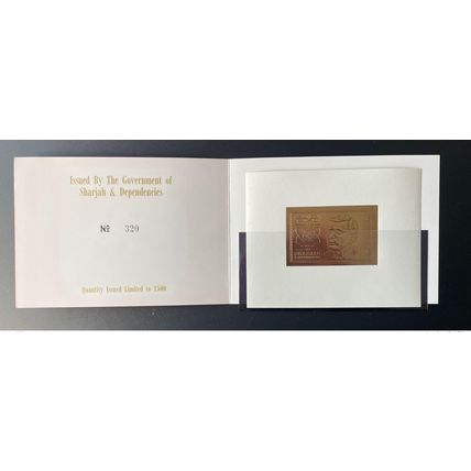 Sharjah 1969 Mi. Bl. 51 B Astronaut Roger B. Chaffee Presentation Or MNH**